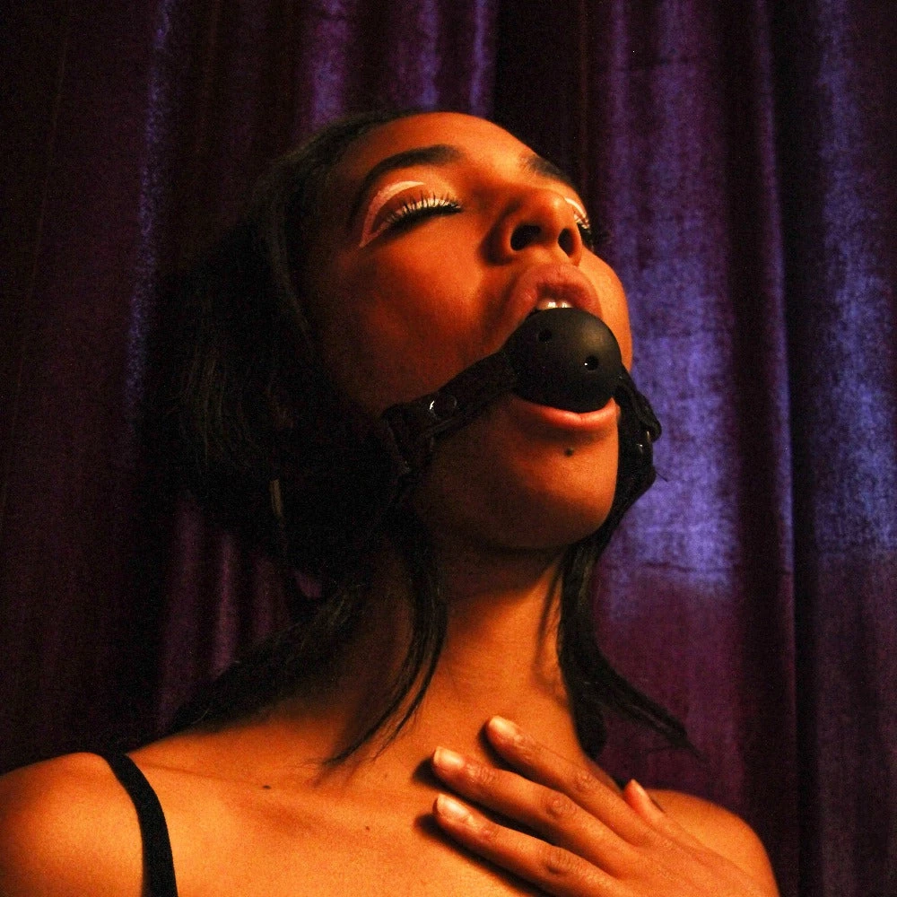 Honey Play Box BDSM Ur Mine Ball Gag - Black 4 Honey Play Box BDSM Ur Mine Ball Gag - Black