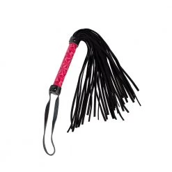Honey Play Box Domme Leather Flogger - Pink