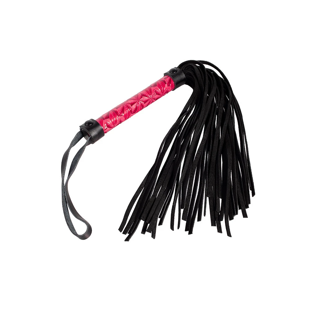 Honey Play Box Domme Leather Flogger - Pink 3 Honey Play Box Domme Leather Flogger - Pink