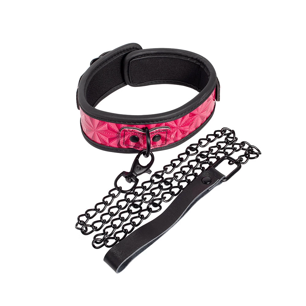 Honey Play Box Power Play Collar & Leash - Pink 1 Honey Play Box Power Play Collar & Leash - Pink