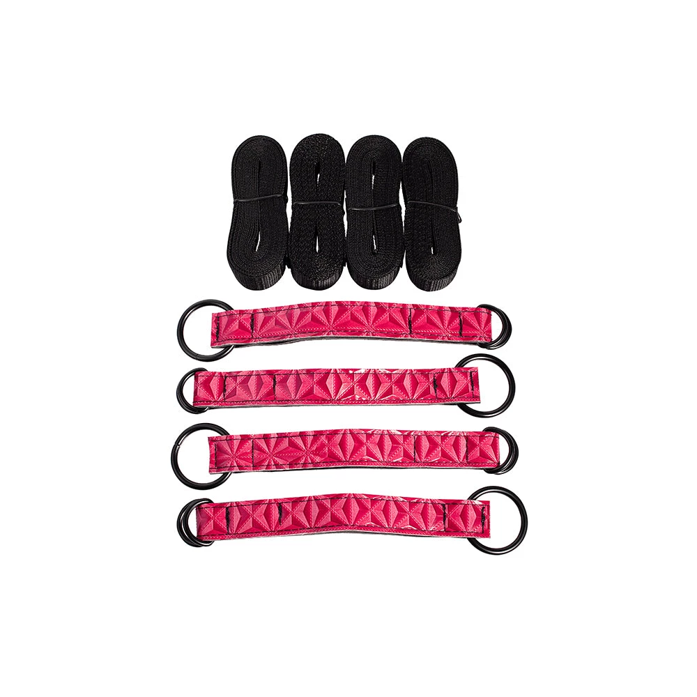 Honey Play Box Strap Me Down - Bed Restraints Kit - Pink BDSM 2 Honey Play Box Strap Me Down - Bed Restraints Kit - Pink BDSM