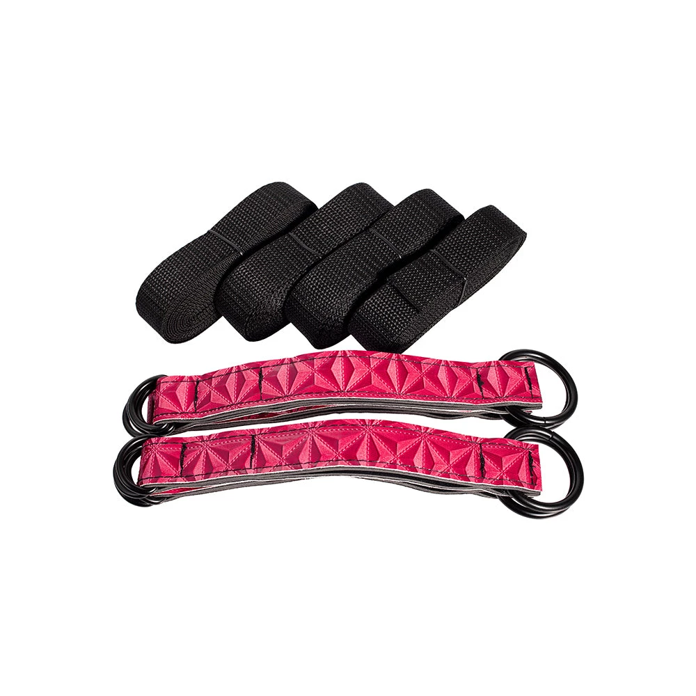 Honey Play Box Strap Me Down - Bed Restraints Kit - Pink BDSM 1 Honey Play Box Strap Me Down - Bed Restraints Kit - Pink BDSM