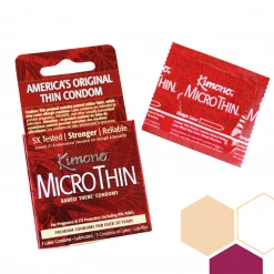 Kimono Lubes & Better Sex MicroThin Latex Condoms - 3 Pack