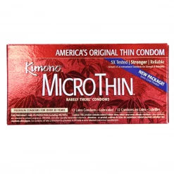 Kimono MicroThin Latex Condoms - 12 Pack Lubes & Better Sex