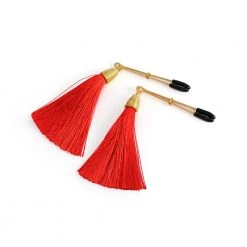 Honey Play Box Nipple Clips Red Tassels BDSM