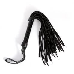Honey Play Box Domme Leather Flogger - Black BDSM