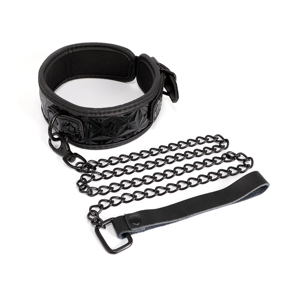 Honey Play Box Power Play Collar & Leash - Black 1 Honey Play Box Power Play Collar & Leash - Black