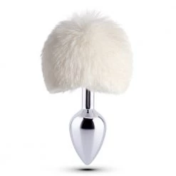 Honey Play Box Anal Toys White Bunny Tail Butt Plug