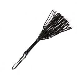 Honey Play Box Domme Leather Flogger - Black BDSM