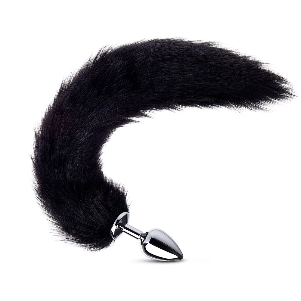 Honey Play Box Anal Toys Long Fox Tail Plug - Black Fur 1 Honey Play Box Anal Toys Long Fox Tail Plug - Black Fur