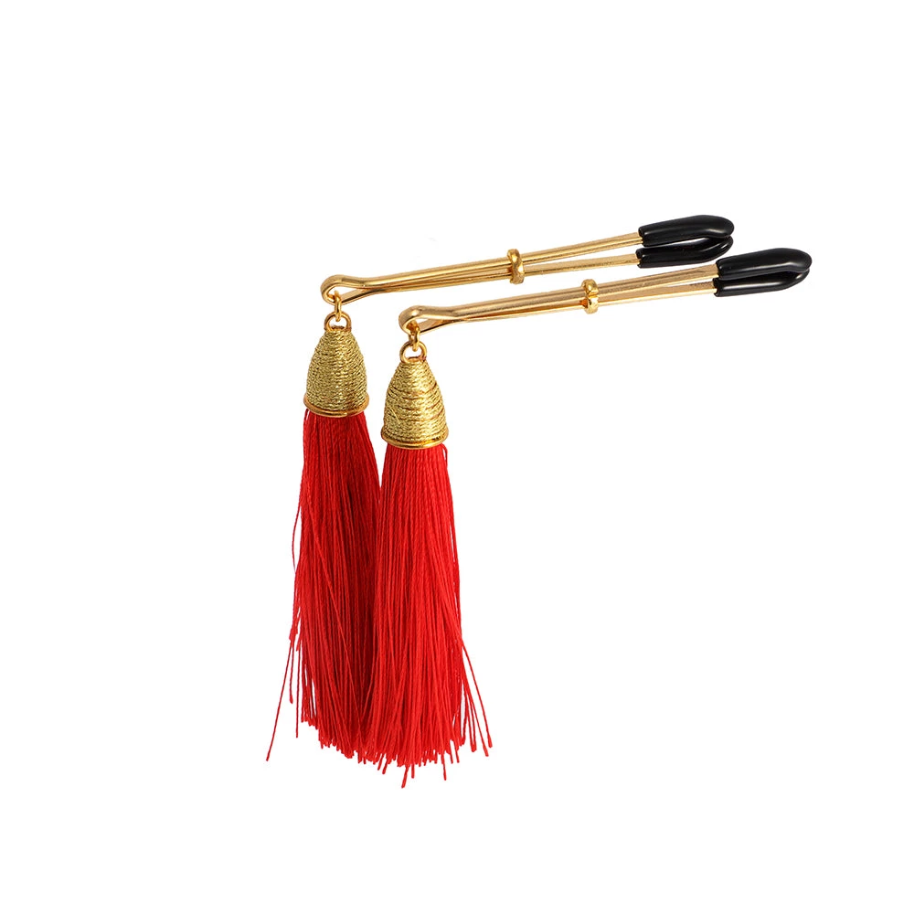 Honey Play Box Nipple Clips Red Tassels BDSM 3 Honey Play Box Nipple Clips Red Tassels BDSM