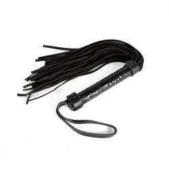 Honey Play Box Domme Leather Flogger - Black BDSM
