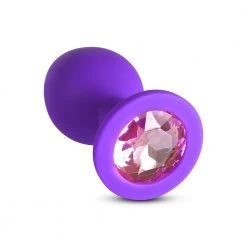Honey Play Box Light Pink Gem Purple Silicone Butt Plug