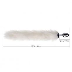 Honey Play Box Long Fox Tail Butt Plug - White Fur Anal Toys 5 Honey Play Box Long Fox Tail Butt Plug - White Fur Anal Toys