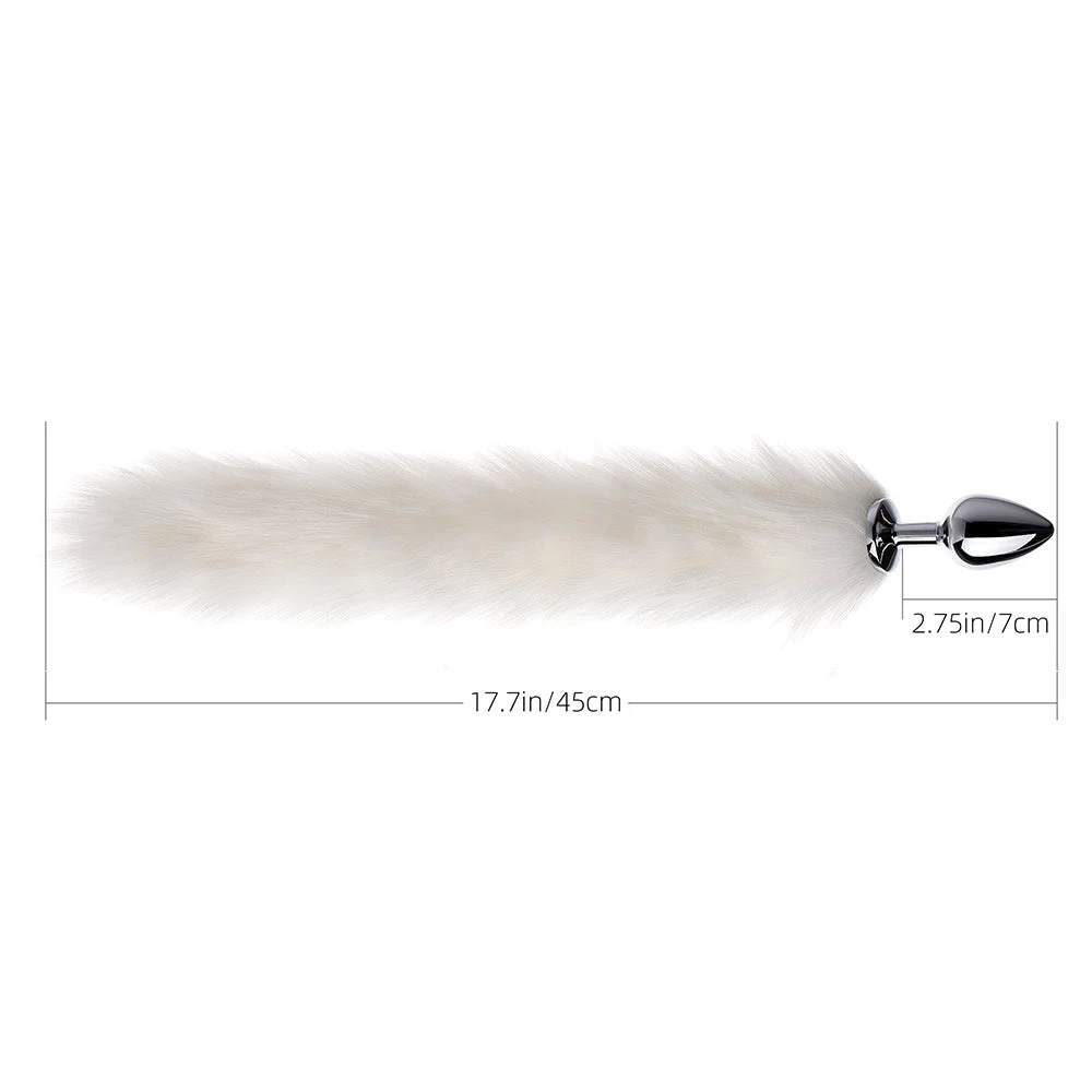 Honey Play Box Long Fox Tail Butt Plug - White Fur Anal Toys 3 Honey Play Box Long Fox Tail Butt Plug - White Fur Anal Toys