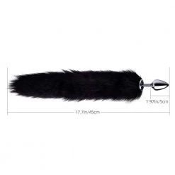 Honey Play Box Anal Toys Long Fox Tail Plug - Black Fur 5 Honey Play Box Anal Toys Long Fox Tail Plug - Black Fur
