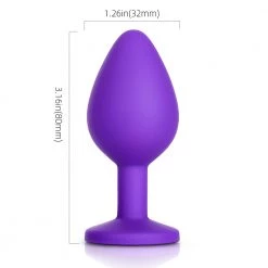 Honey Play Box Light Pink Gem Purple Silicone Butt Plug