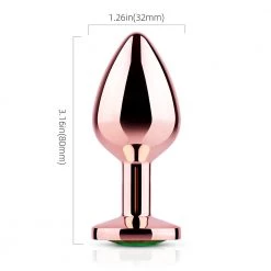 Honey Play Box Anal Toys Rainbow Gem Rose Gold Metal Butt Plug