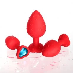 Honey Play Box Blue Gem Red Silicone Butt Plug Set Anal Toys 11 Honey Play Box Blue Gem Red Silicone Butt Plug Set Anal Toys