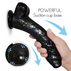 Honey Play Box Ezra - Black Dildo With Suction Cup 7 Inch Dildos