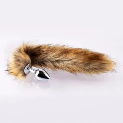 Honey Play Box Anal Toys Long Fox Tail Butt Plug - Brown Fur