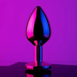 Honey Play Box Anal Toys Rainbow Gem Rose Gold Metal Butt Plug