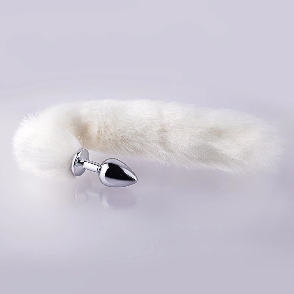 Honey Play Box Long Fox Tail Butt Plug - White Fur Anal Toys 2 Honey Play Box Long Fox Tail Butt Plug - White Fur Anal Toys