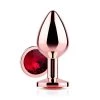 Honey Play Box Red Gem Rose Gold Metal Butt Plug