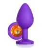 Honey Play Box Orange Gem Purple Silicone Butt Plug