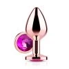 Honey Play Box Anal Toys Pink Gem Rose Gold Metal Butt Plug
