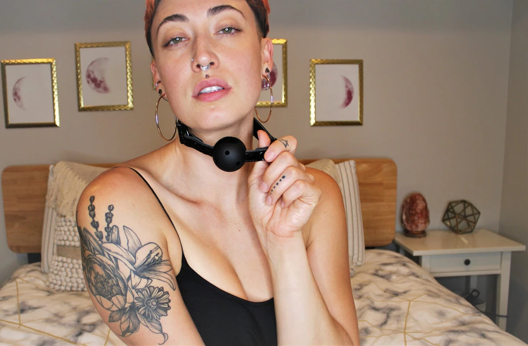 Honey Play Box BDSM Ur Mine Ball Gag - Black 3 Honey Play Box BDSM Ur Mine Ball Gag - Black