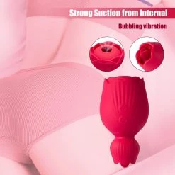 Honey Play Box Rose Queen - 2In1 Tongue Vibrator ＆ Rose Clit Sucker